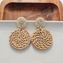 Load image into Gallery viewer, Dominica Earrings - Dark Rattan