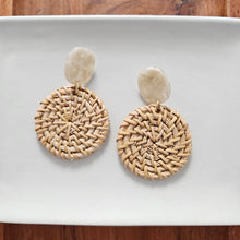 Load image into Gallery viewer, Dominica Earrings - Dark Rattan