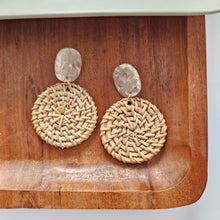 Load image into Gallery viewer, Dominica Earrings - Dark Rattan