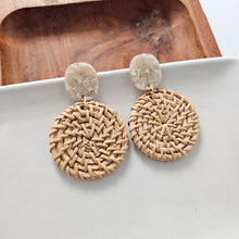 Load image into Gallery viewer, Dominica Earrings - Dark Rattan