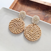 Load image into Gallery viewer, Dominica Earrings - Dark Rattan