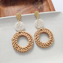 Load image into Gallery viewer, Lana Earrings - Dark Rattan