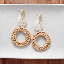Load image into Gallery viewer, Lana Earrings - Dark Rattan