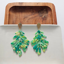 Load image into Gallery viewer, Palm Earrings - Green