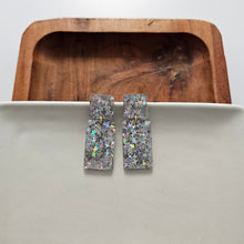 Load image into Gallery viewer, Ida Earrings - Silver Glitter