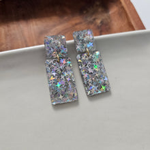 Load image into Gallery viewer, Ida Earrings - Silver Glitter