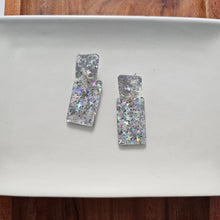 Load image into Gallery viewer, Ida Earrings - Silver Glitter