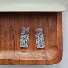 Load image into Gallery viewer, Ida Earrings - Silver Glitter