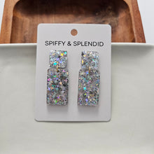 Load image into Gallery viewer, Ida Earrings - Silver Glitter