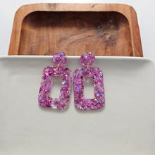 Load image into Gallery viewer, Margot Earrings - Pink Glitter