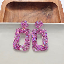 Load image into Gallery viewer, Margot Earrings - Pink Glitter