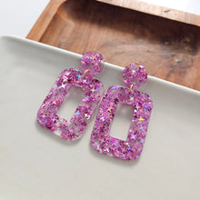Load image into Gallery viewer, Margot Earrings - Pink Glitter