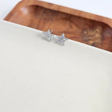 Load image into Gallery viewer, Star Studs - Silver Glitter