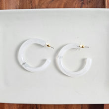 Load image into Gallery viewer, Josie Hoops - White