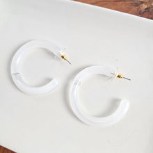 Load image into Gallery viewer, Josie Hoops - White
