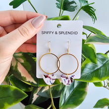 Load image into Gallery viewer, Iris Earrings Large - Marble Confetti