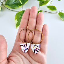 Load image into Gallery viewer, Iris Earrings Large - Marble Confetti