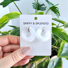Load image into Gallery viewer, Chloe Hoops - White