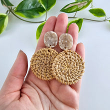 Load image into Gallery viewer, Dominica Earrings - Dark Rattan