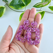 Load image into Gallery viewer, Margot Earrings - Pink Glitter