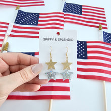 Load image into Gallery viewer, Starry Earrings - Silver Glitter