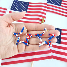 Load image into Gallery viewer, Star Hoops - Red, White & Blue