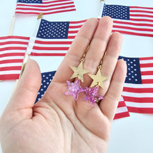 Load image into Gallery viewer, Starry Earrings - Pink Glitter