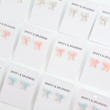 Load image into Gallery viewer, Bow Studs - White