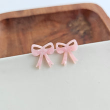 Load image into Gallery viewer, Bow Studs - Pink