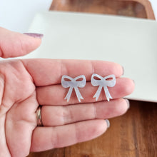 Load image into Gallery viewer, Bow Studs - Light Blue