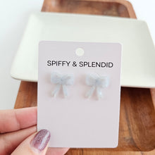 Load image into Gallery viewer, Bow Studs - Light Blue