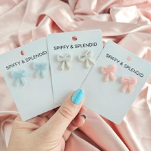 Load image into Gallery viewer, Bow Studs - Pink