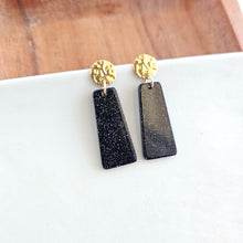Load image into Gallery viewer, Mia Mini Earrings - Black Glitter