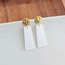 Load image into Gallery viewer, Mia Mini Earrings - White Glitter