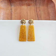 Load image into Gallery viewer, Mia Mini Earrings - Yellow Gold Glitter