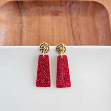 Load image into Gallery viewer, Mia Mini Earrings - Red Glitter