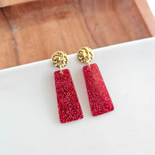 Load image into Gallery viewer, Mia Mini Earrings - Red Glitter