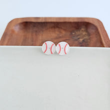 Load image into Gallery viewer, Glitter Baseball Studs