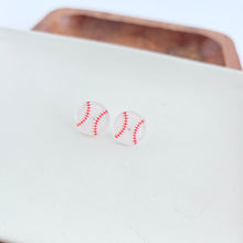 Load image into Gallery viewer, Glitter Baseball Studs