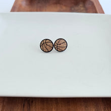Load image into Gallery viewer, Glitter Basketball Studs