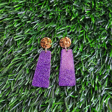 Load image into Gallery viewer, Mia Mini Earrings - Purple Glitter