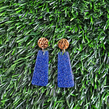 Load image into Gallery viewer, Mia Mini Earrings - Blue Glitter