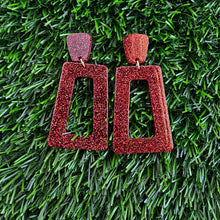 Load image into Gallery viewer, Avery Earrings - Red Glitter