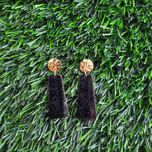 Load image into Gallery viewer, Mia Mini Earrings - Black Glitter