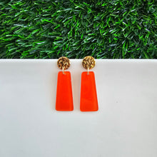 Load image into Gallery viewer, Mia Mini Earrings - Orange Glitter
