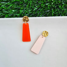 Load image into Gallery viewer, Mia Mini Earrings - Orange Glitter