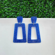 Load image into Gallery viewer, Avery Earrings - Blue Glitter