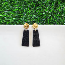 Load image into Gallery viewer, Mia Mini Earrings - Black Glitter