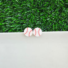 Load image into Gallery viewer, Glitter Baseball Studs