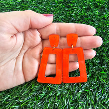 Load image into Gallery viewer, Avery Earrings - Orange Glitter